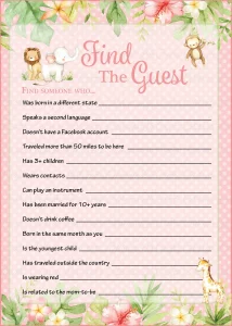 Find the Guest Game Baby Shower